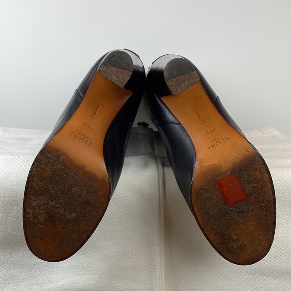 Celine Black Leather heeled boots in size 38.5 - Picture 13 of 14